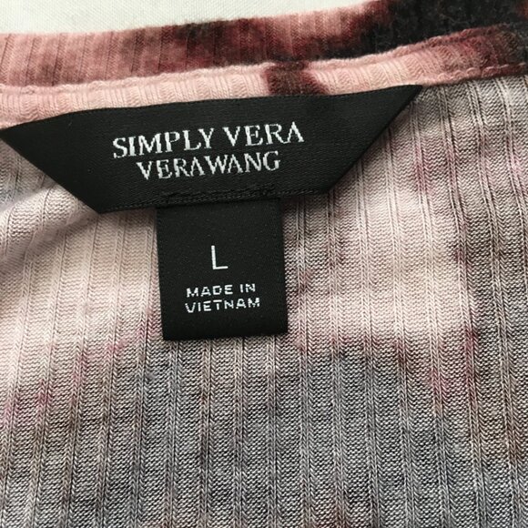 Simply Vera Women's Long-sleeve Tie-dye T-Shirt shirt Size Large - Picture 5 of 8